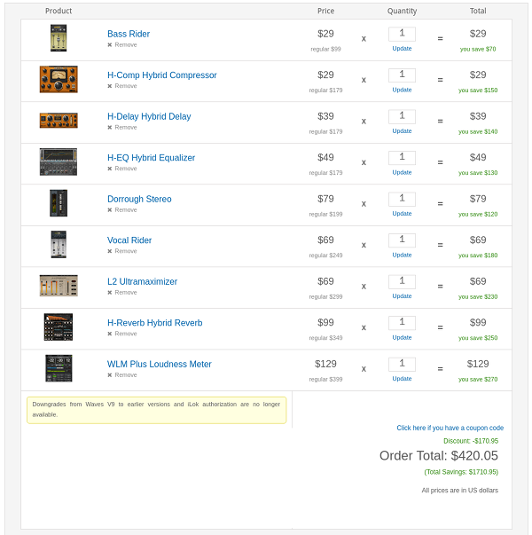 Waves C6 – Plugin Discounts