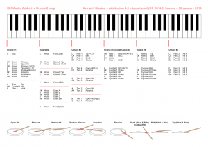 addictive drums 2 midi drum map